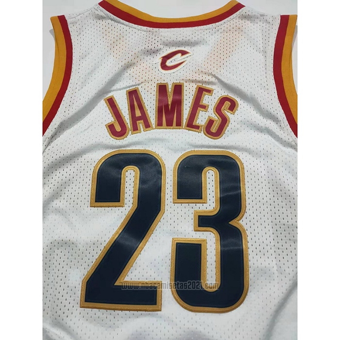 Camiseta Cleveland Cavaliers LeBron James #23 Mitchell & Ness 2003-04 Blanco